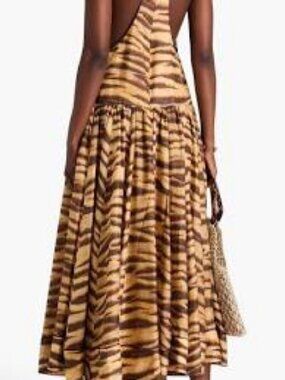 Zimmermann Brown and Tan Striped Dress